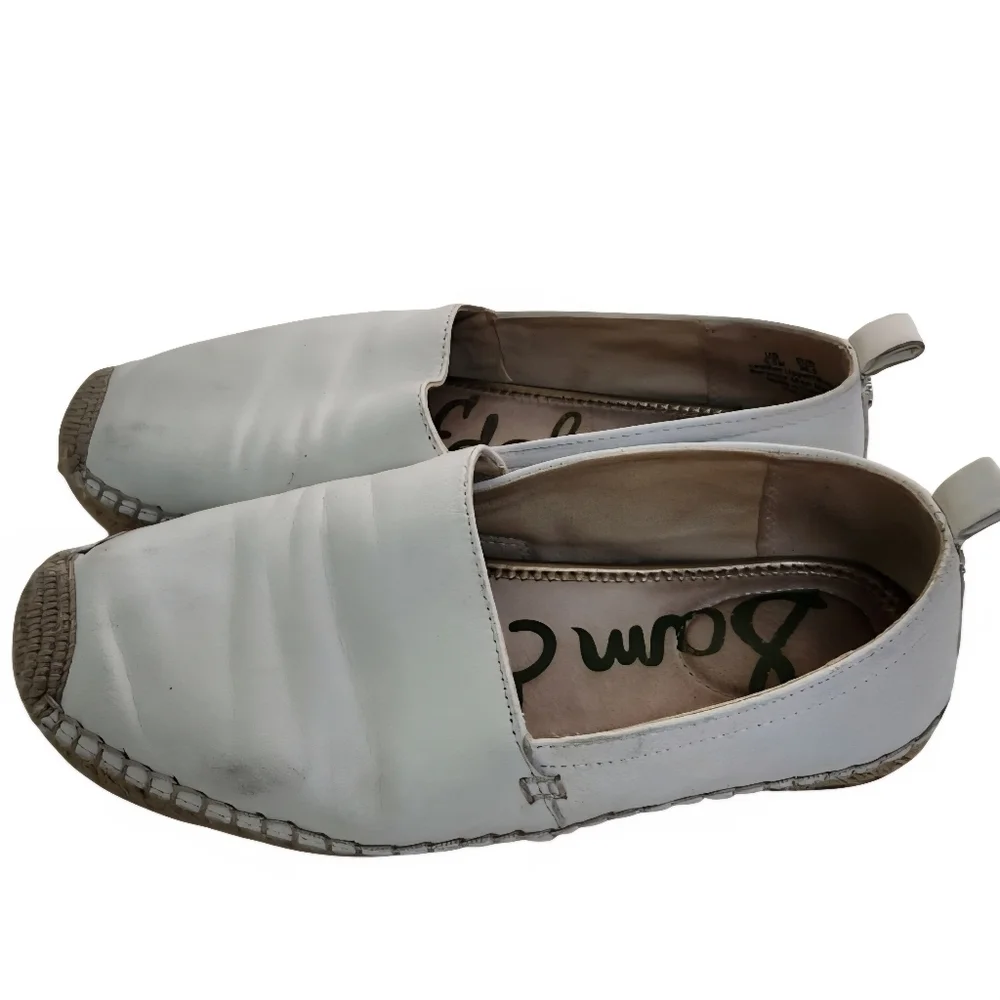 Sam Edelman Khloe White Leather Espardrilles Size 6.5M